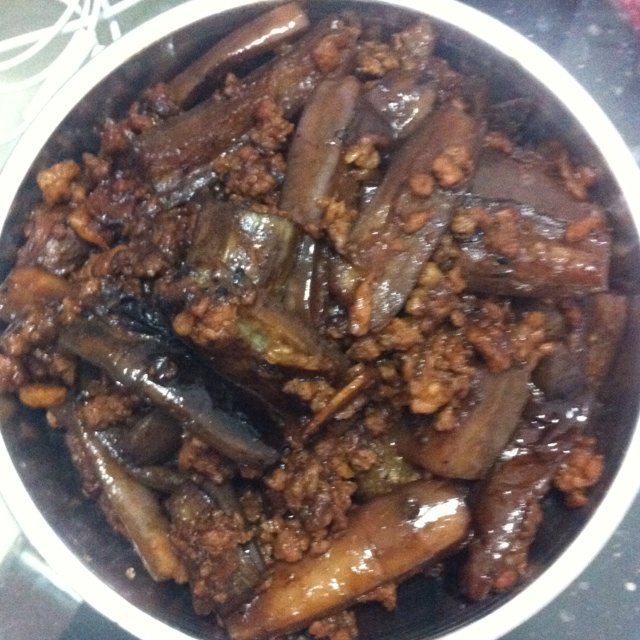 酱香肉末烧茄子