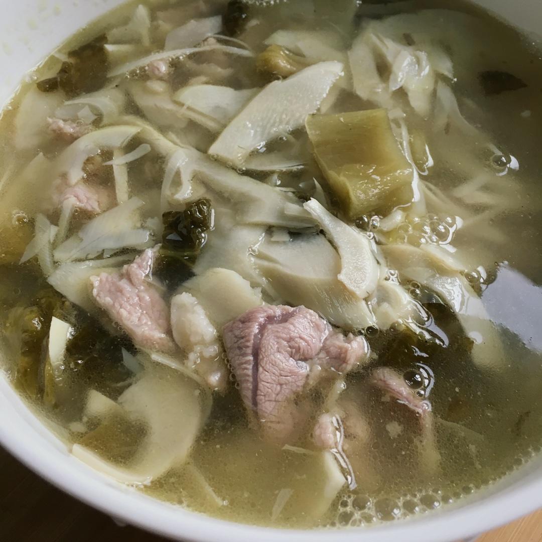 清热解暑的苦笋冬菜肉片汤的做法