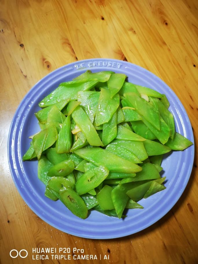 平凡之菜～炒莴苣