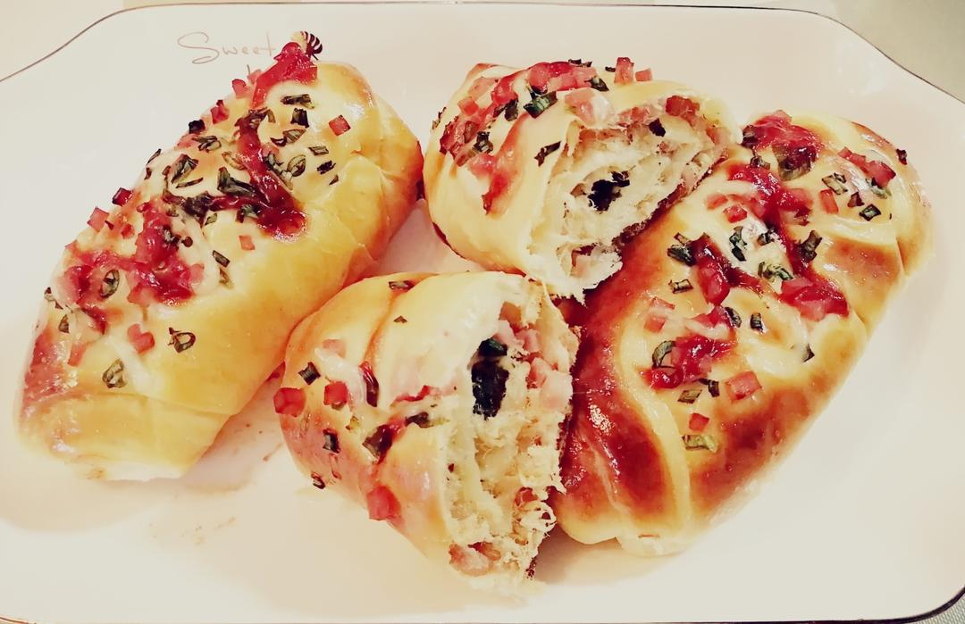 无需手套膜/香葱火腿肉松面包