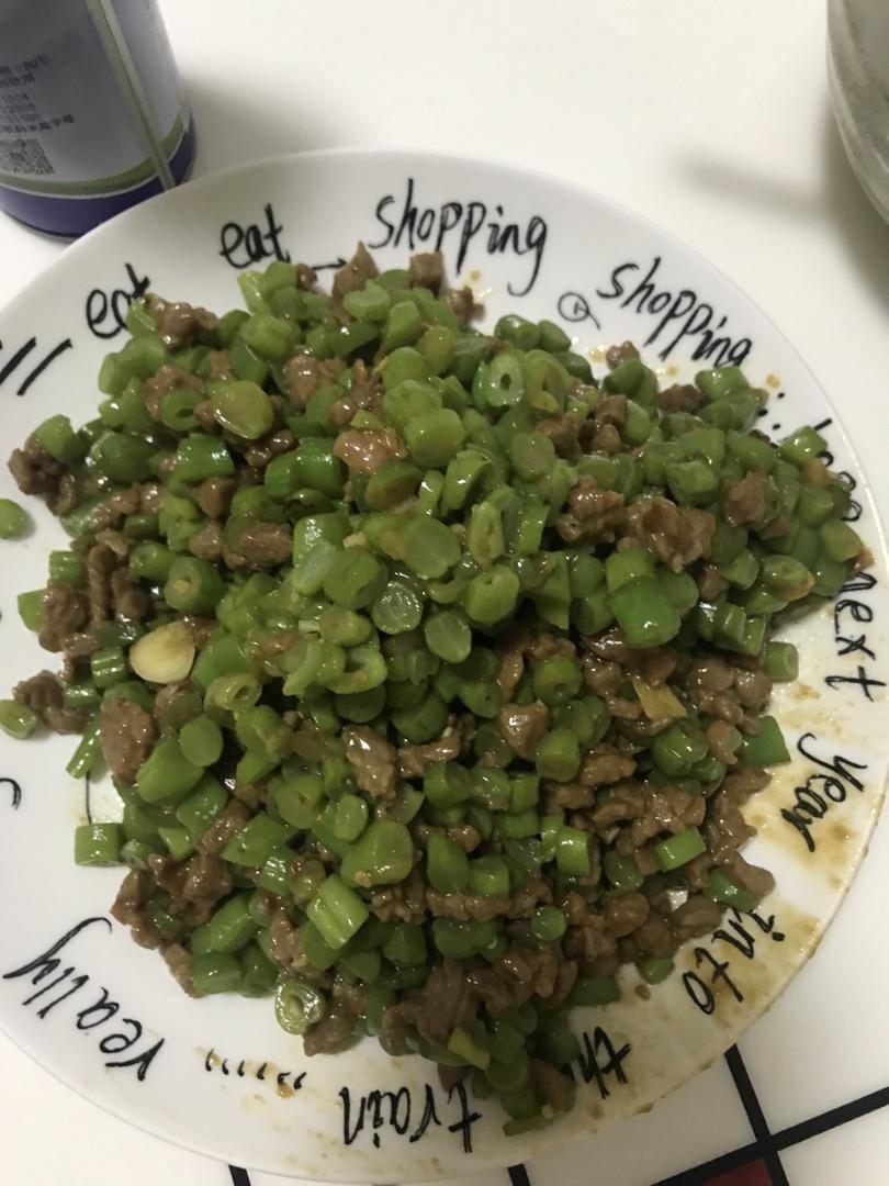 肉沫豆角下饭菜