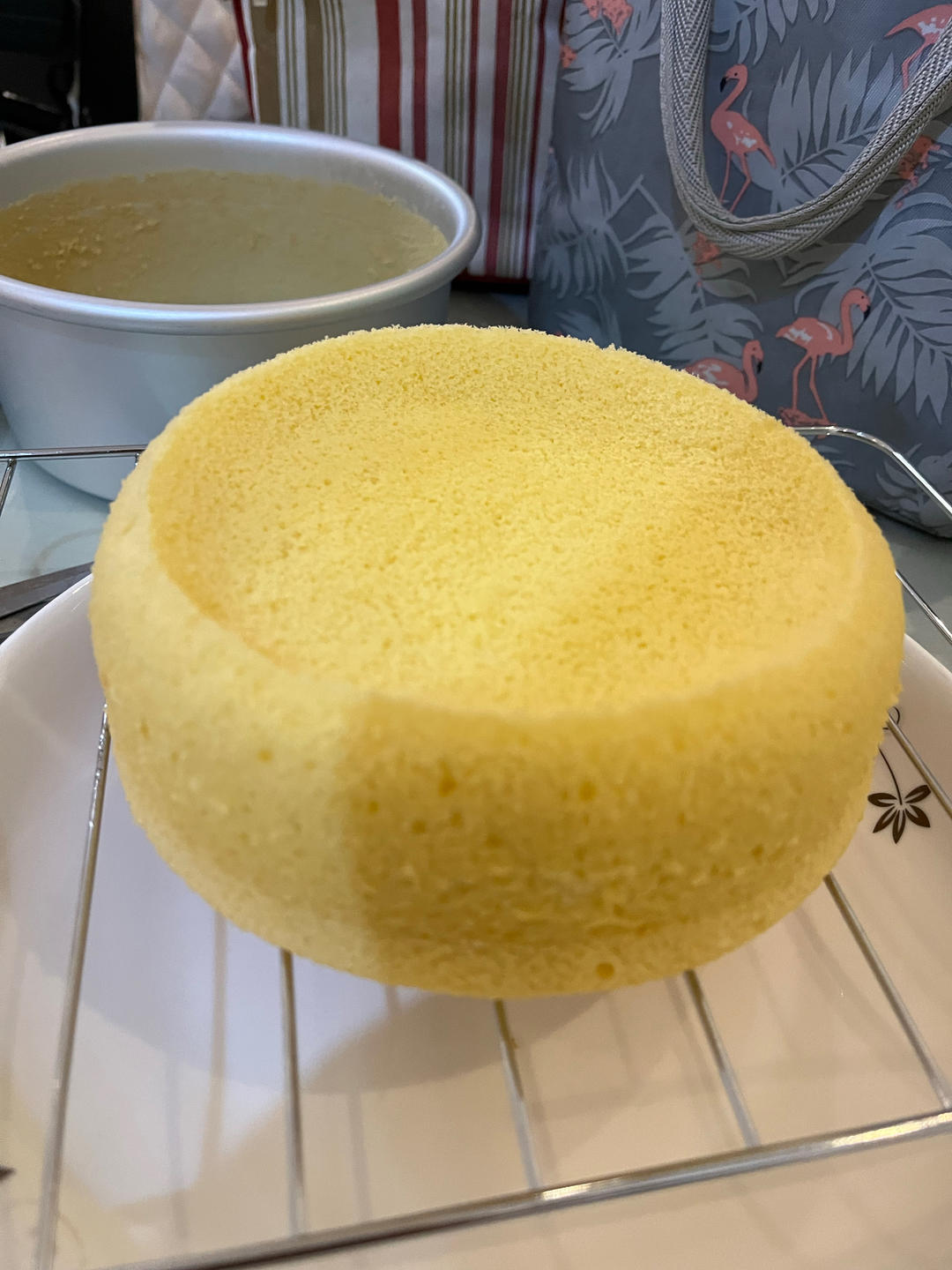 空气炸锅蛋糕 戚风（6寸超详细打蛋/脱模步骤）