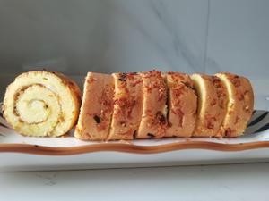🌹美味的香葱海苔肉松蛋糕卷的做法 步骤37