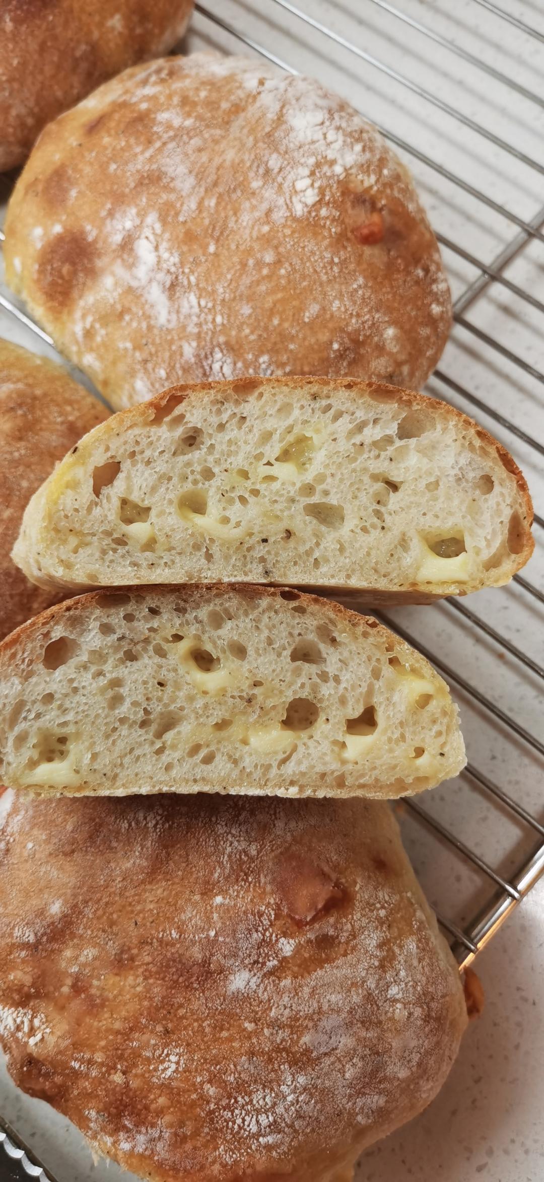 大孔奶酪恰巴塔