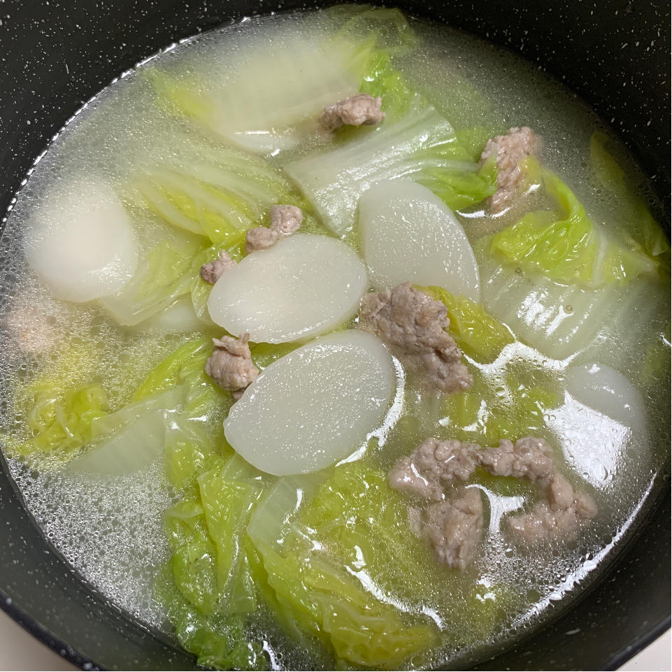 大白菜汤年糕