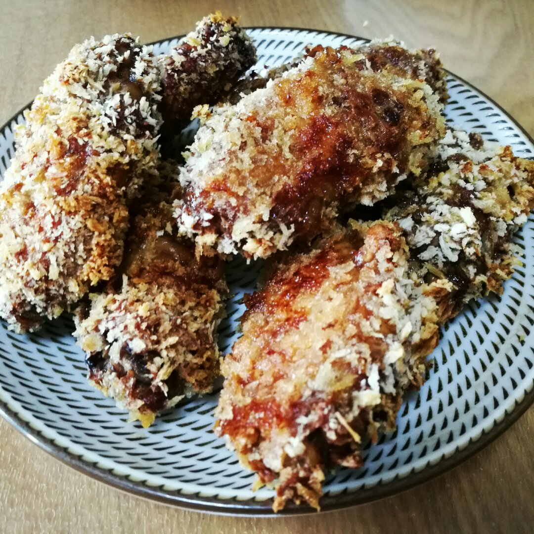 烤鸡翅（面包糠版）