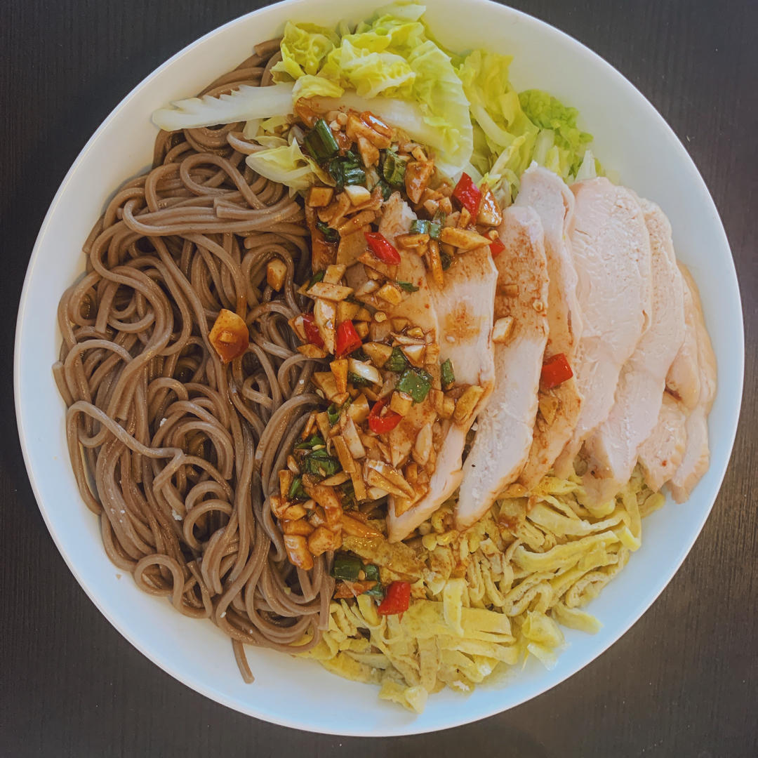 低脂冬季不长肉🔆解馋又开胃的酸辣拌荞麦面