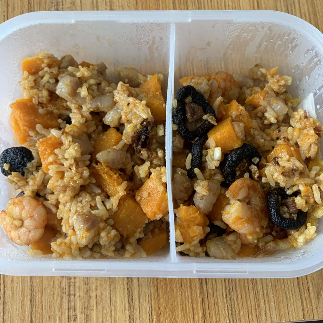 美味到不行的南瓜饭