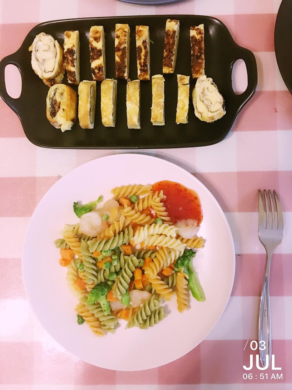 【山姆通心粉】虾仁时蔬炒意粉