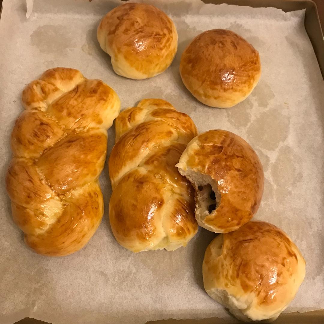 鲜奶油小餐包（一次发酵）