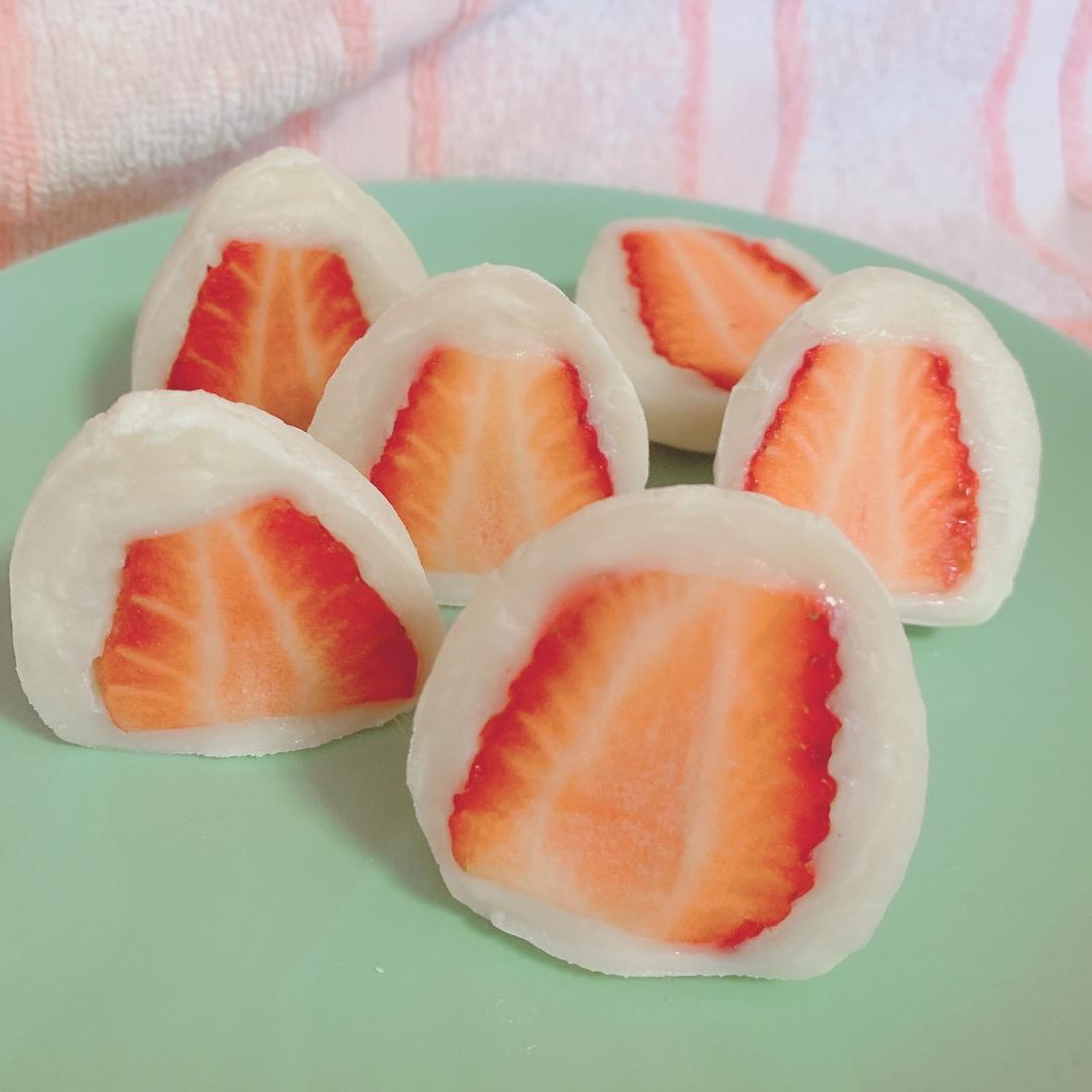 糯叽叽的草莓大福（超简单）