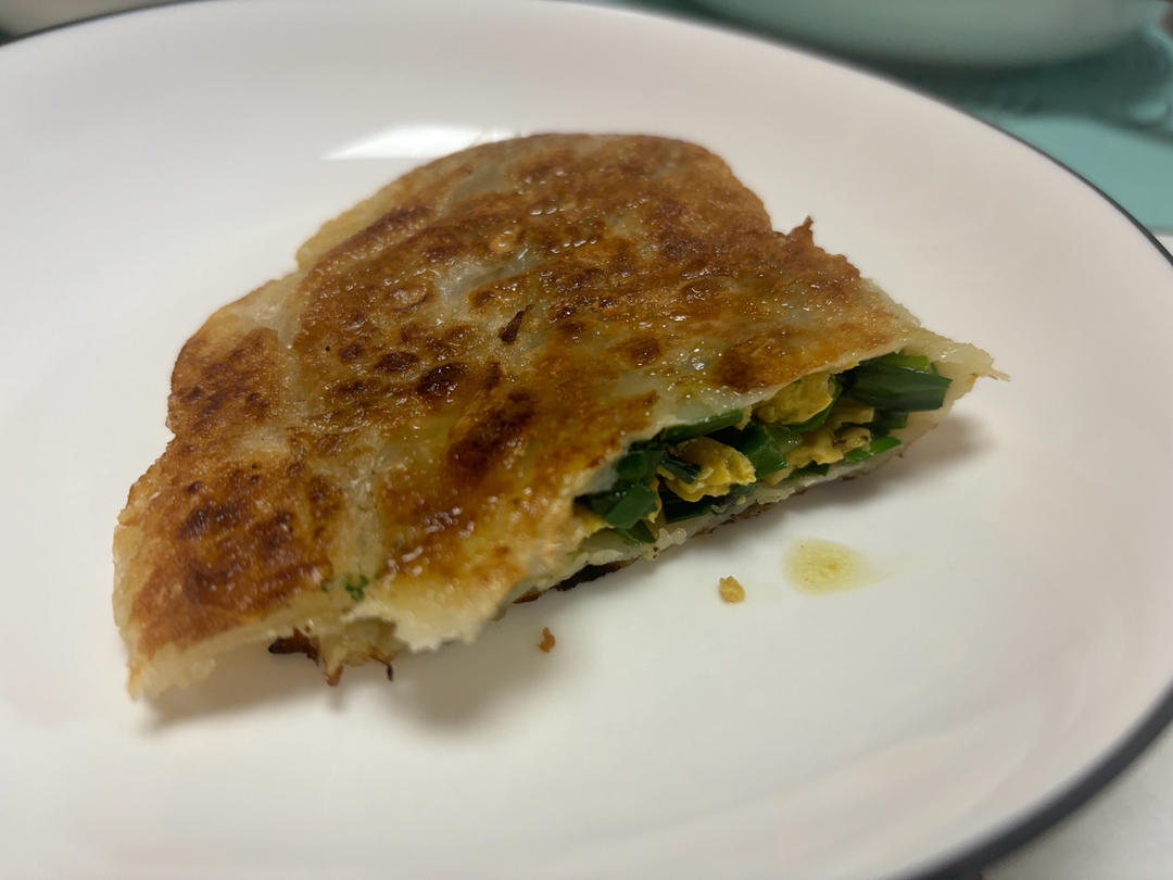 手抓饼版韭菜盒子