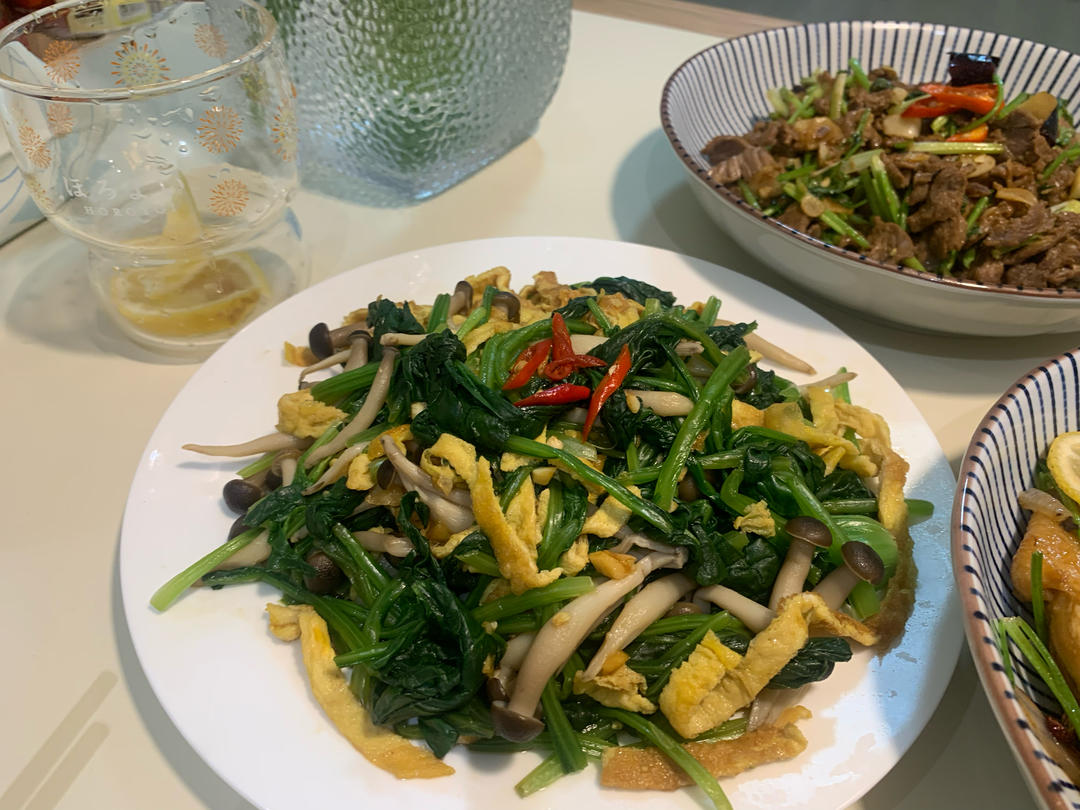 凉拌粉丝菠菜