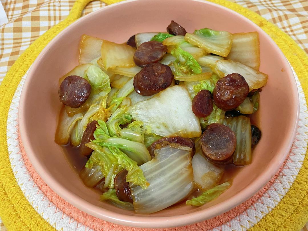 腊肠炒白菜