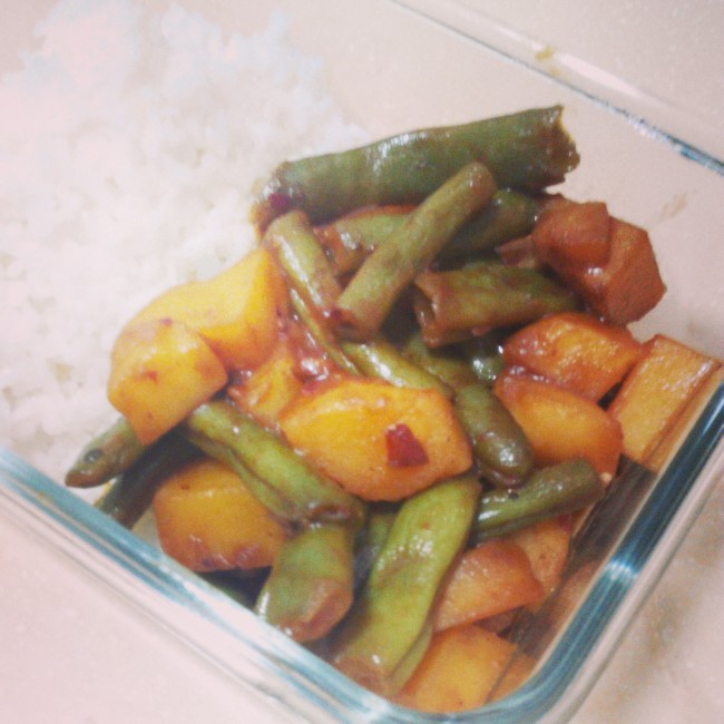 土豆炖豆角