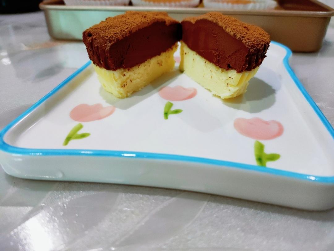 双重口味❗️生巧芝士蛋糕