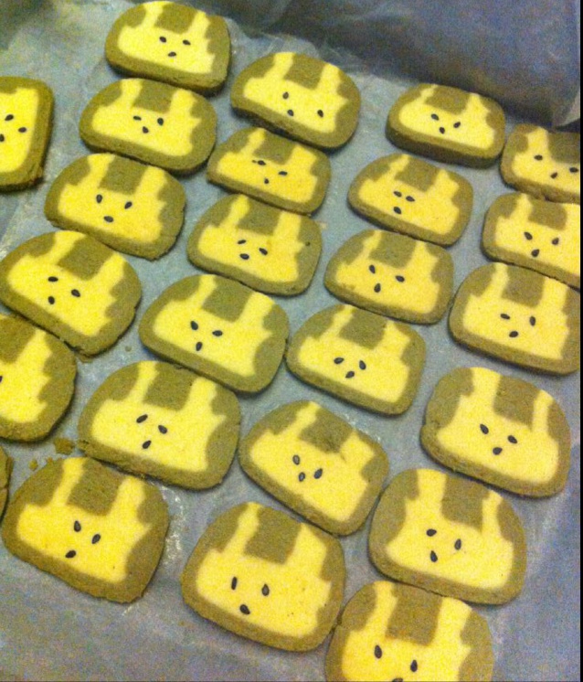 抹茶兔兔曲奇（比熊猫简单！超详细实物图+超良心手绘图）