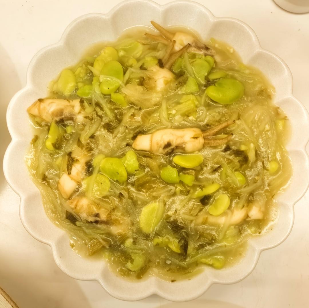 宁波家常菜夜开花豆瓣蛏子羹