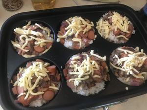 摩飞锅芝士火腿牛肉焗饭饼的做法 步骤9