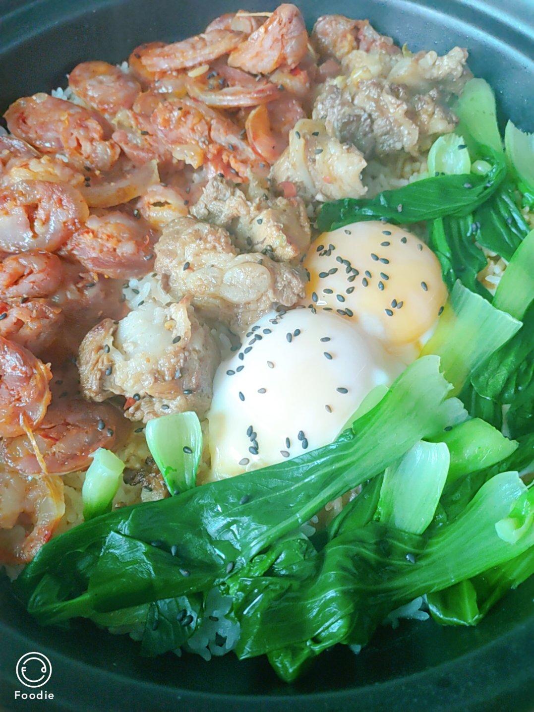 香喷喷的🍲腊肠煲仔饭（砂锅版）超简单神速