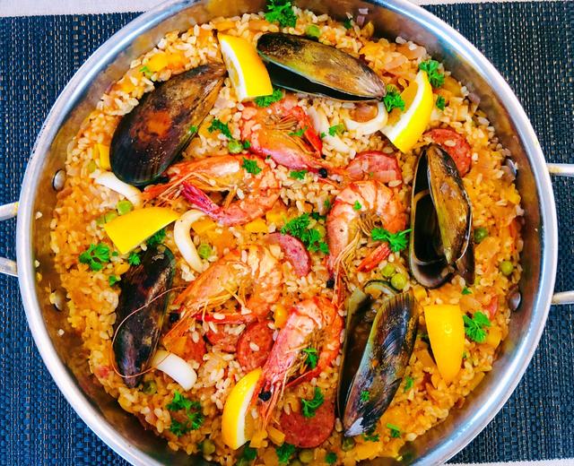 少油少盐糙米减脂版西班牙海鲜烩饭的做法