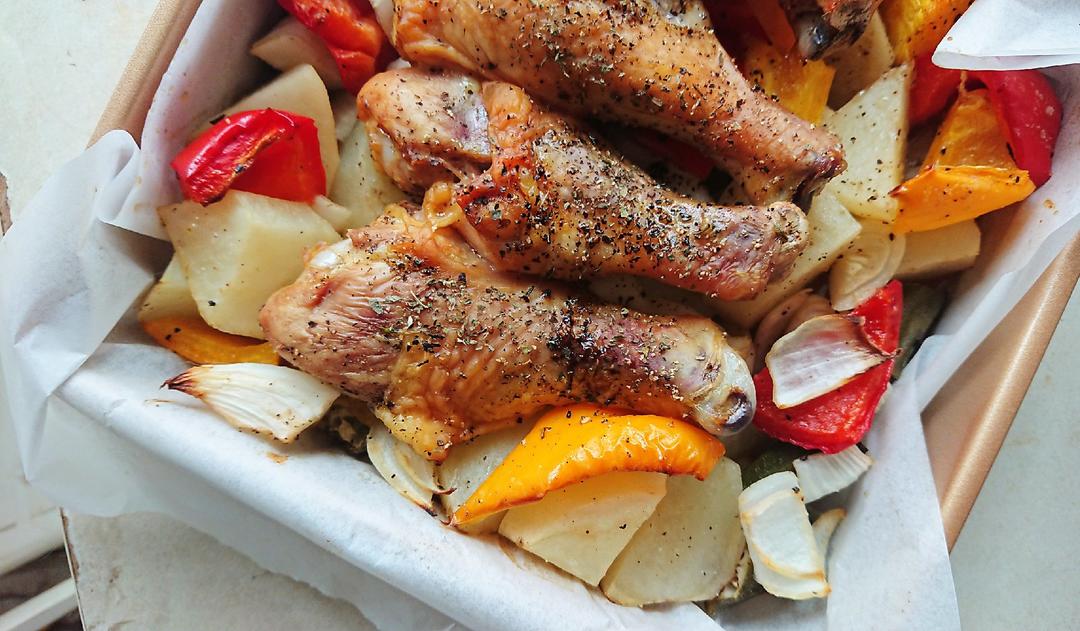 脆皮罗勒烤鸡腿