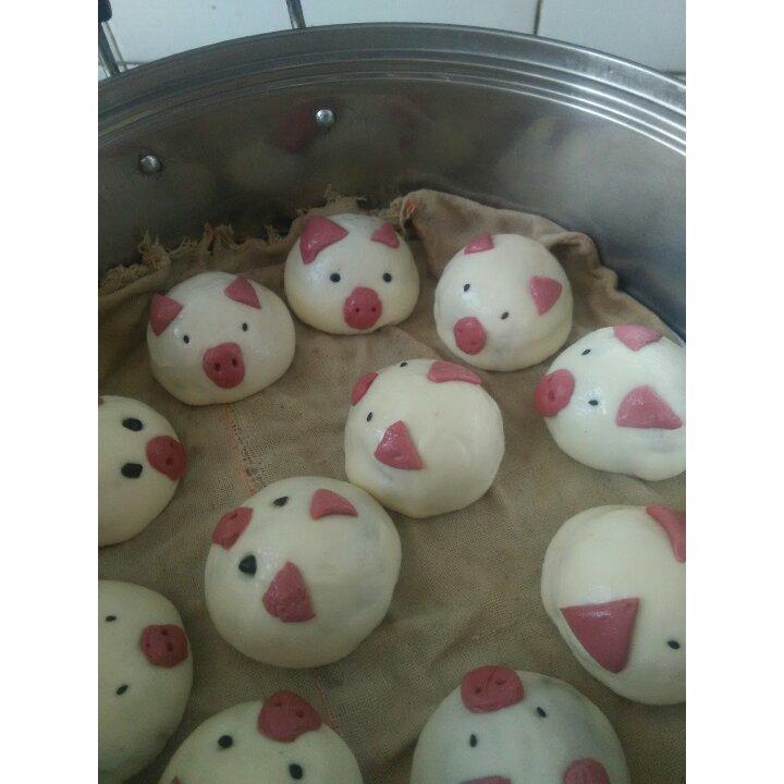 小猪豆沙包