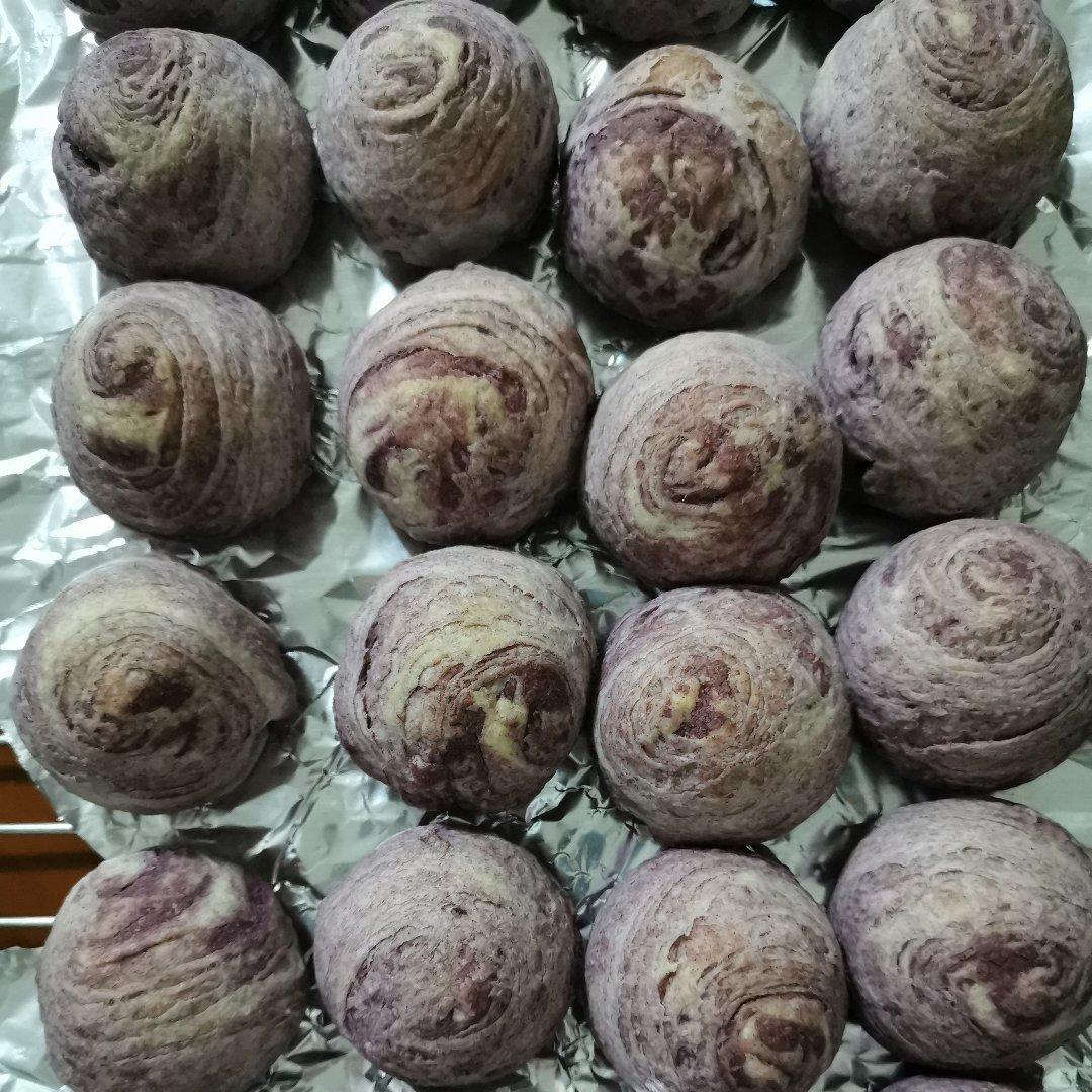 紫薯蛋黄酥（不用出膜也超级酥）