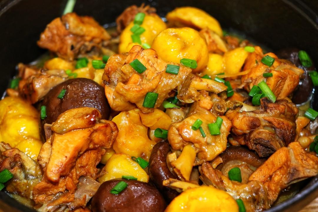 【栗子烧鸡】鸡肉都给你吃，栗子归我~