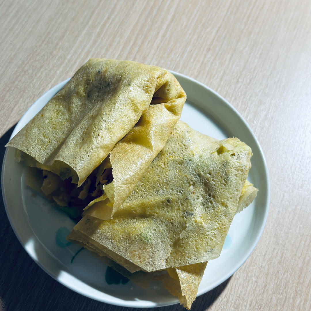 简单快手蔬菜鸡蛋煎饼