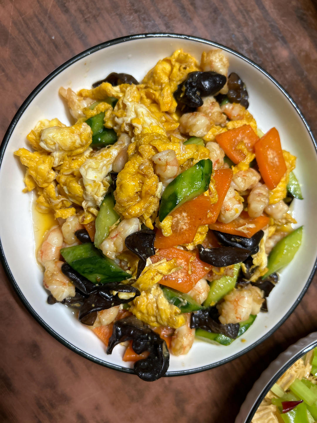 虾仁炒杂锦   什锦虾仁   黄瓜炒虾仁