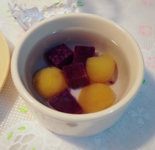 麦香紫薯金瓜圆