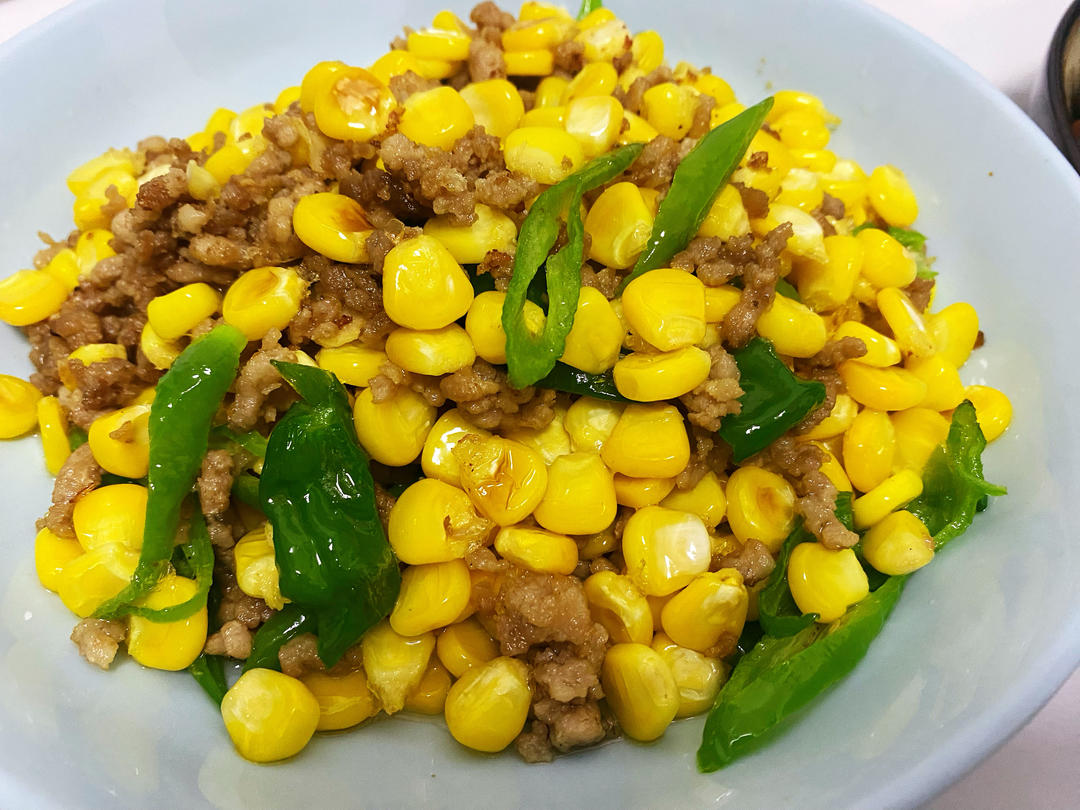 玉米炒肉末【超级下饭的快手家常菜】