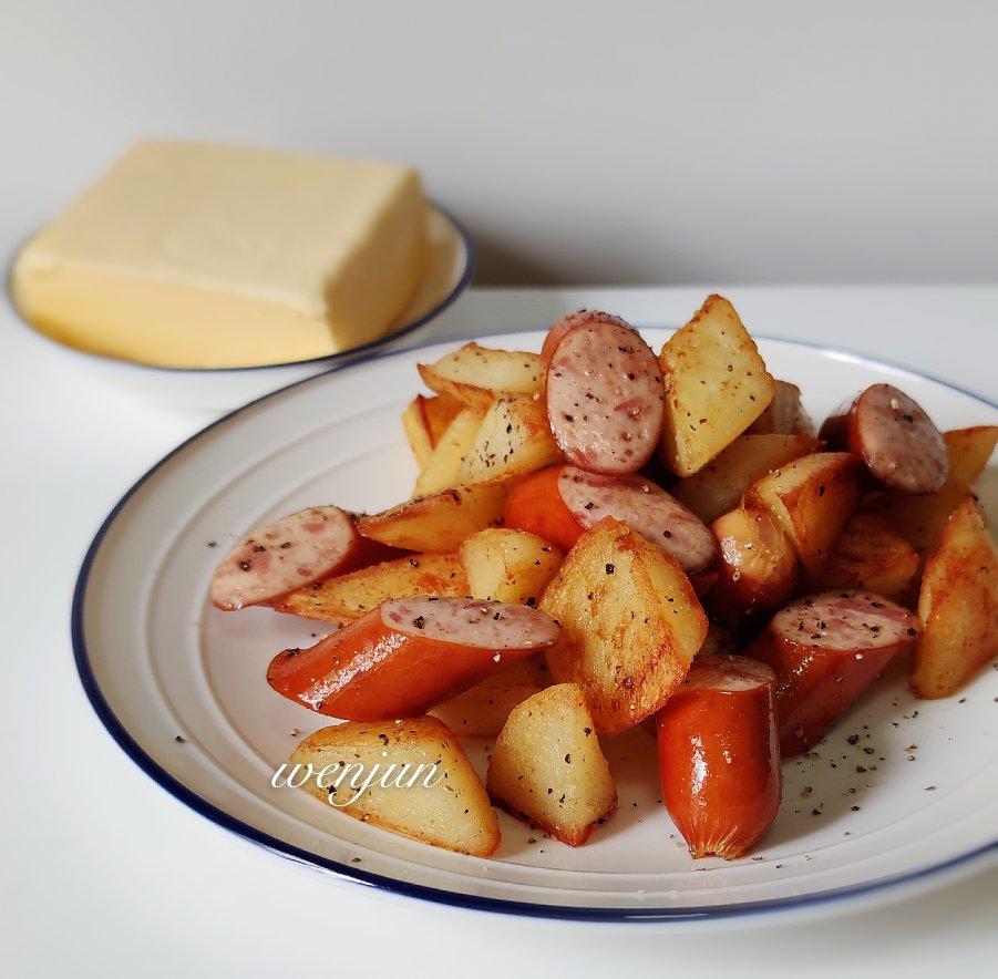 香煎土豆脆皮肠