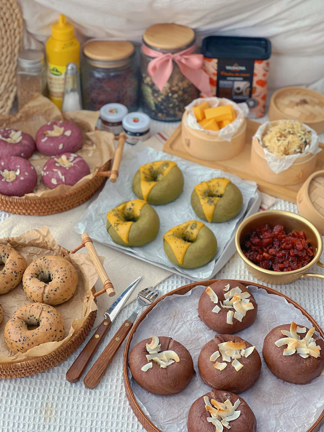 无油无糖低卡黑芝麻贝果