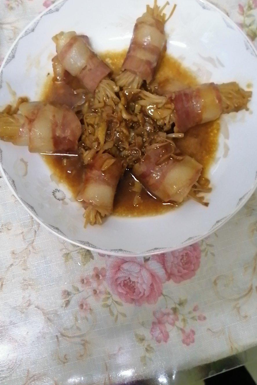 还点啥外卖，这道培根金针菇卷快到飞起！