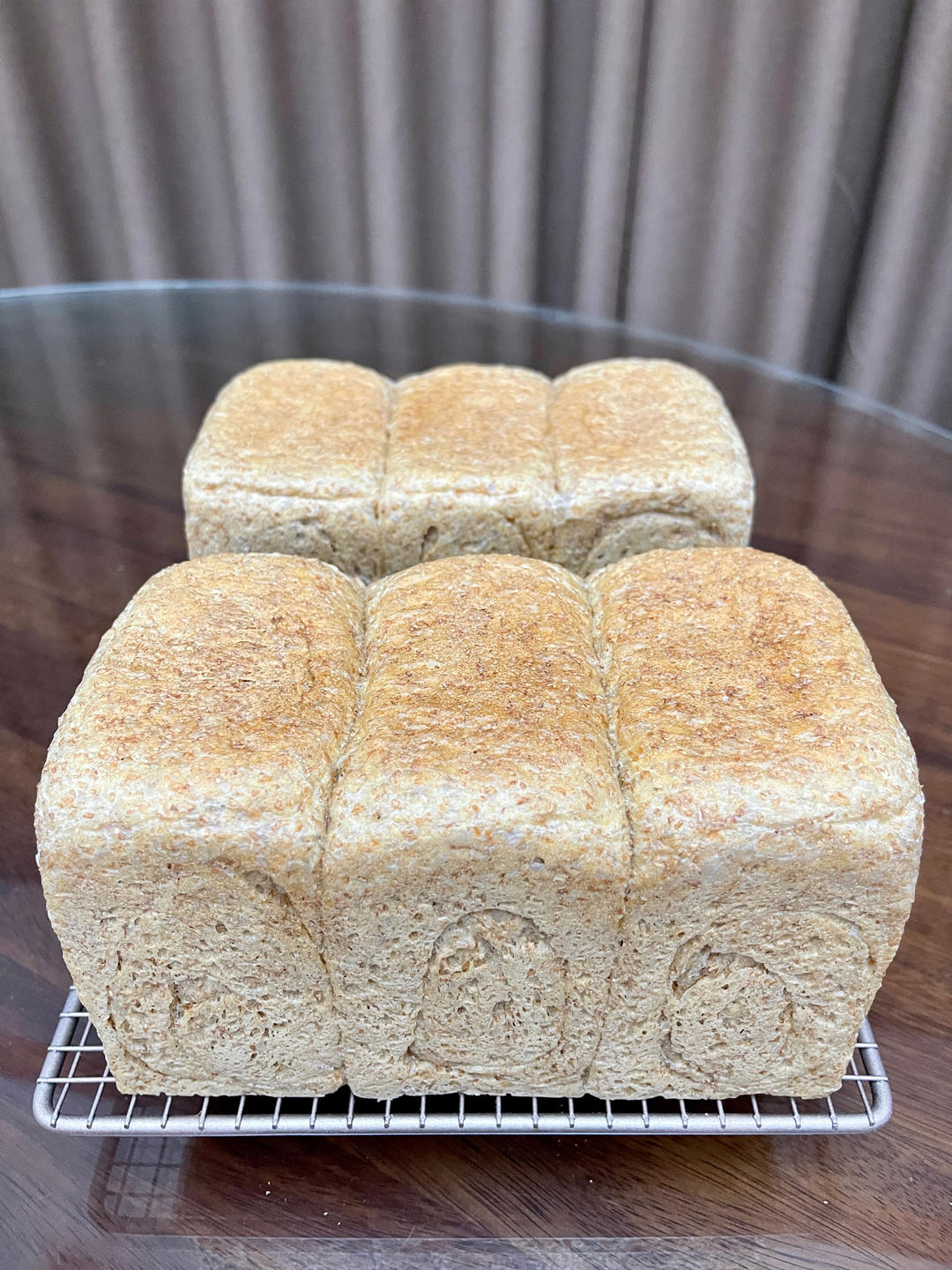 65%全麦吐司 王后粗麸/粗粒全麦粉 无奶低糖低油也可以很松软的粗粒全麦吐司