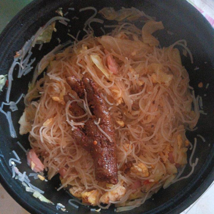 包菜炒细米粉，孩子超爱