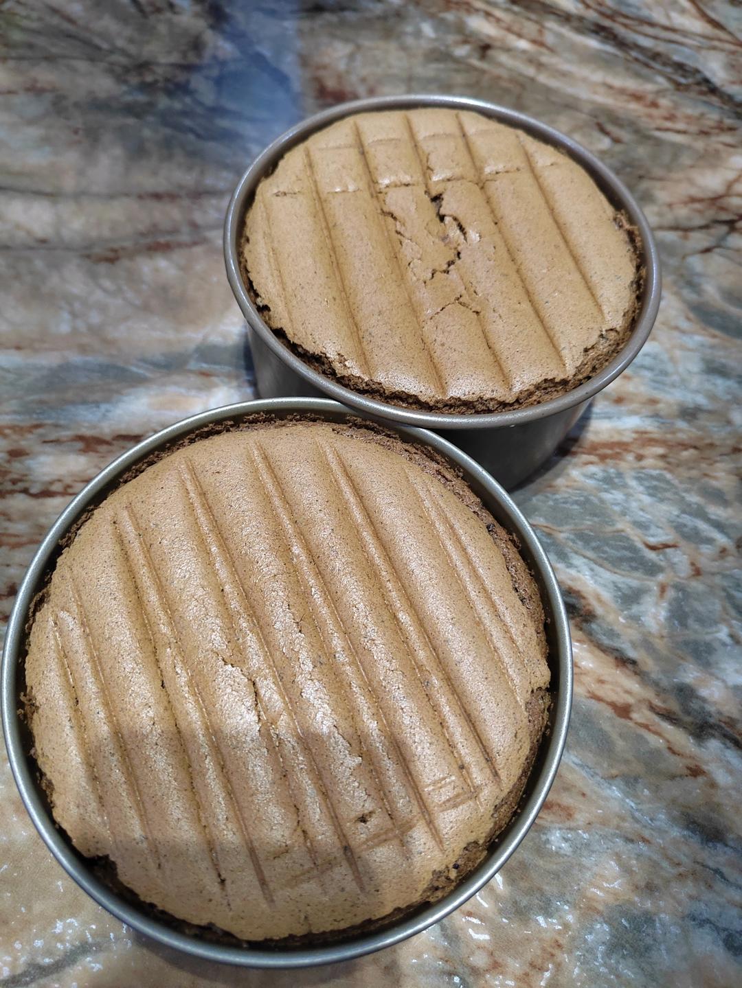 奥利奥可可戚风蛋糕（六寸）