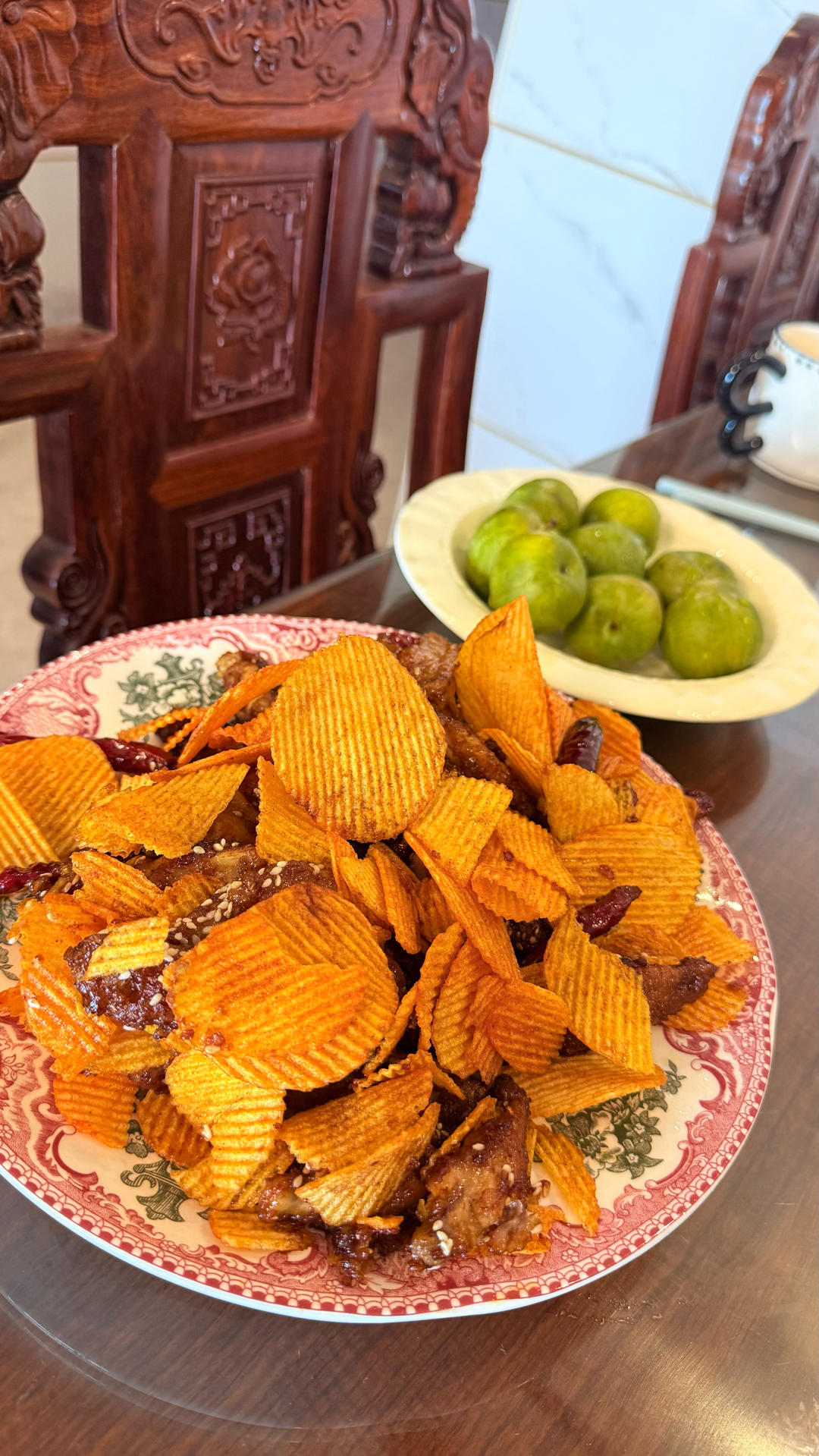 甜辣薯片鸡翅