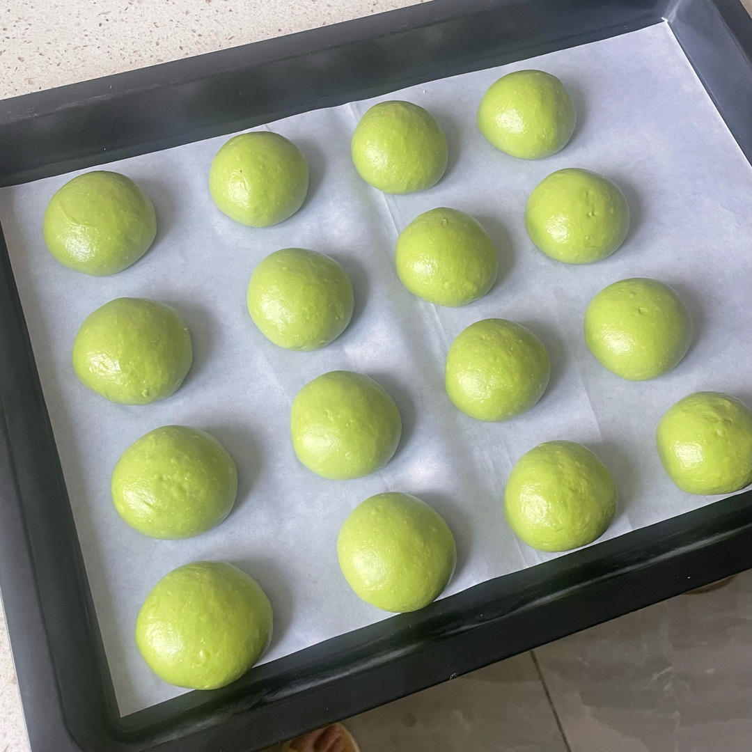 抹茶酒酿饼的做法 步骤3