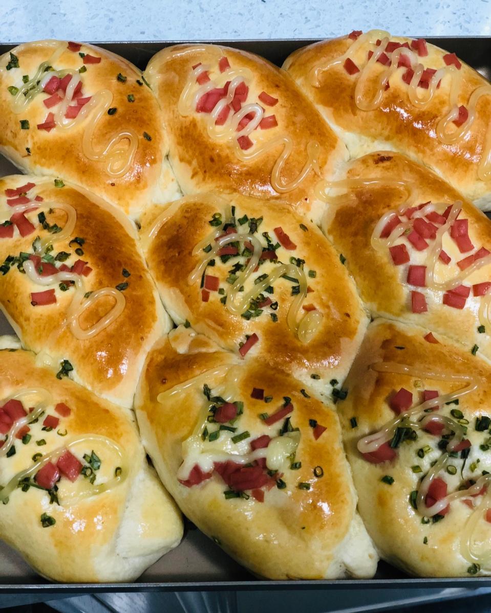 香葱火腿肉松面包