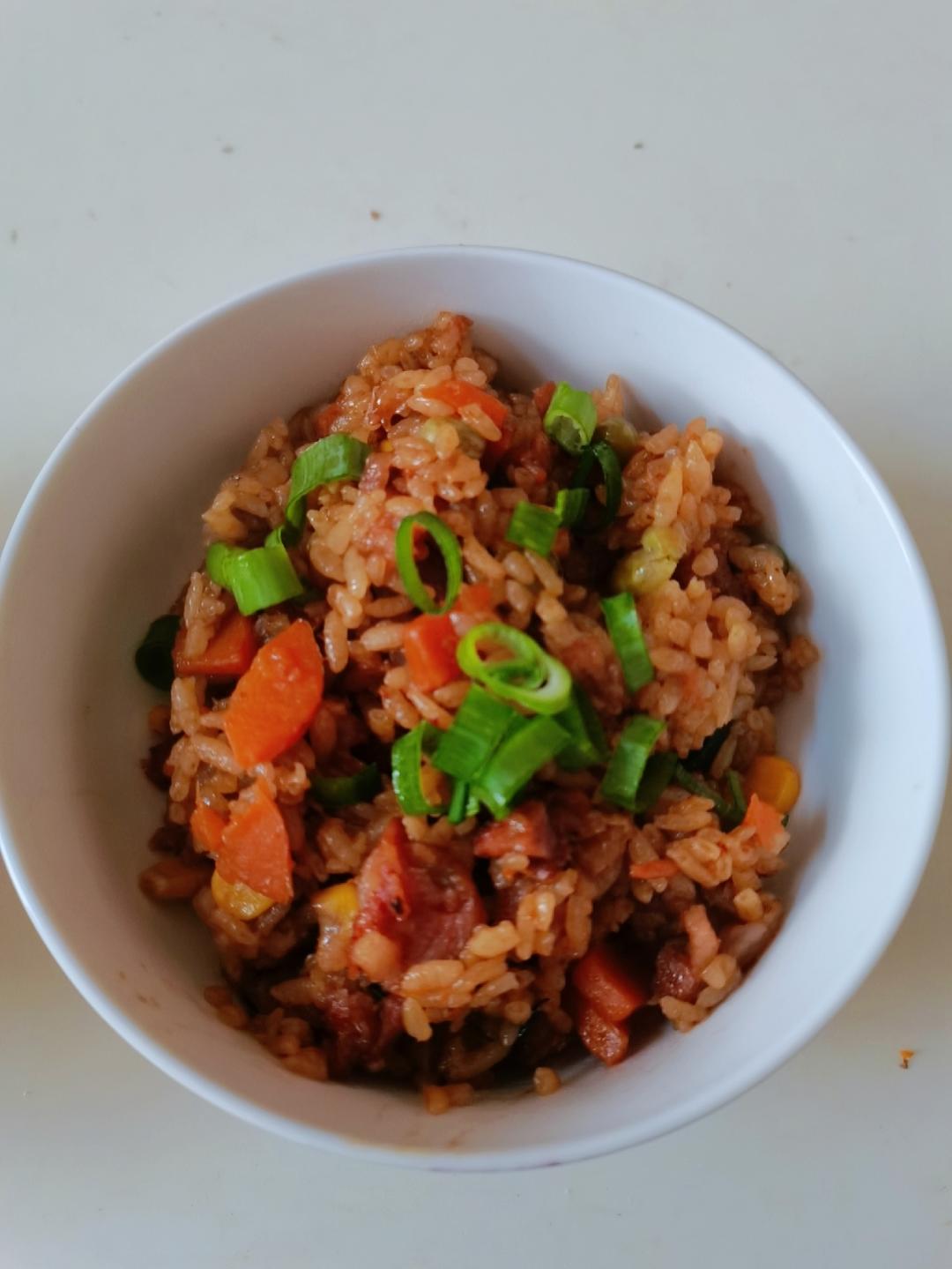 懒人必备～电饭煲腊肠焖饭