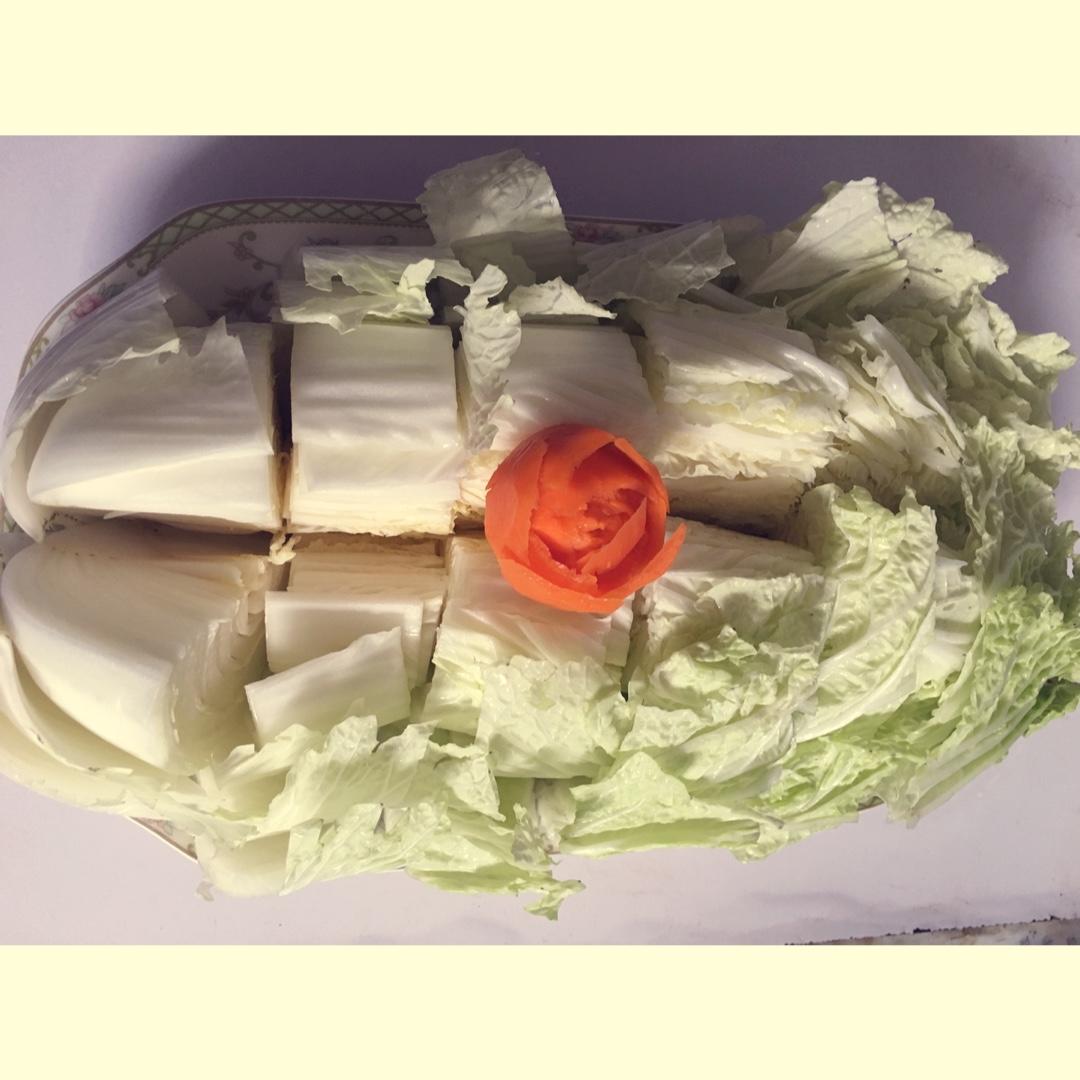 清蒸白菜包肉