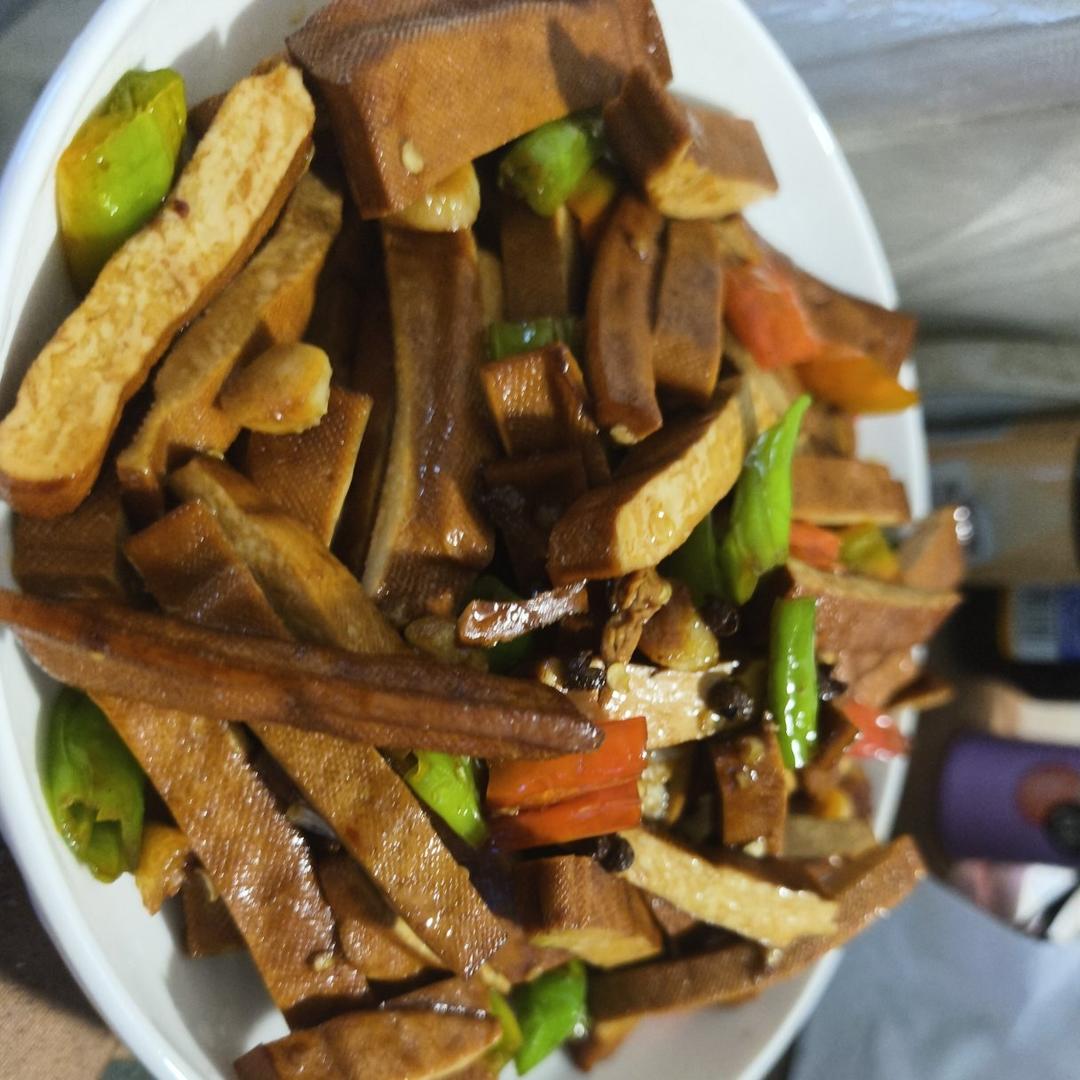 青椒炒豆干