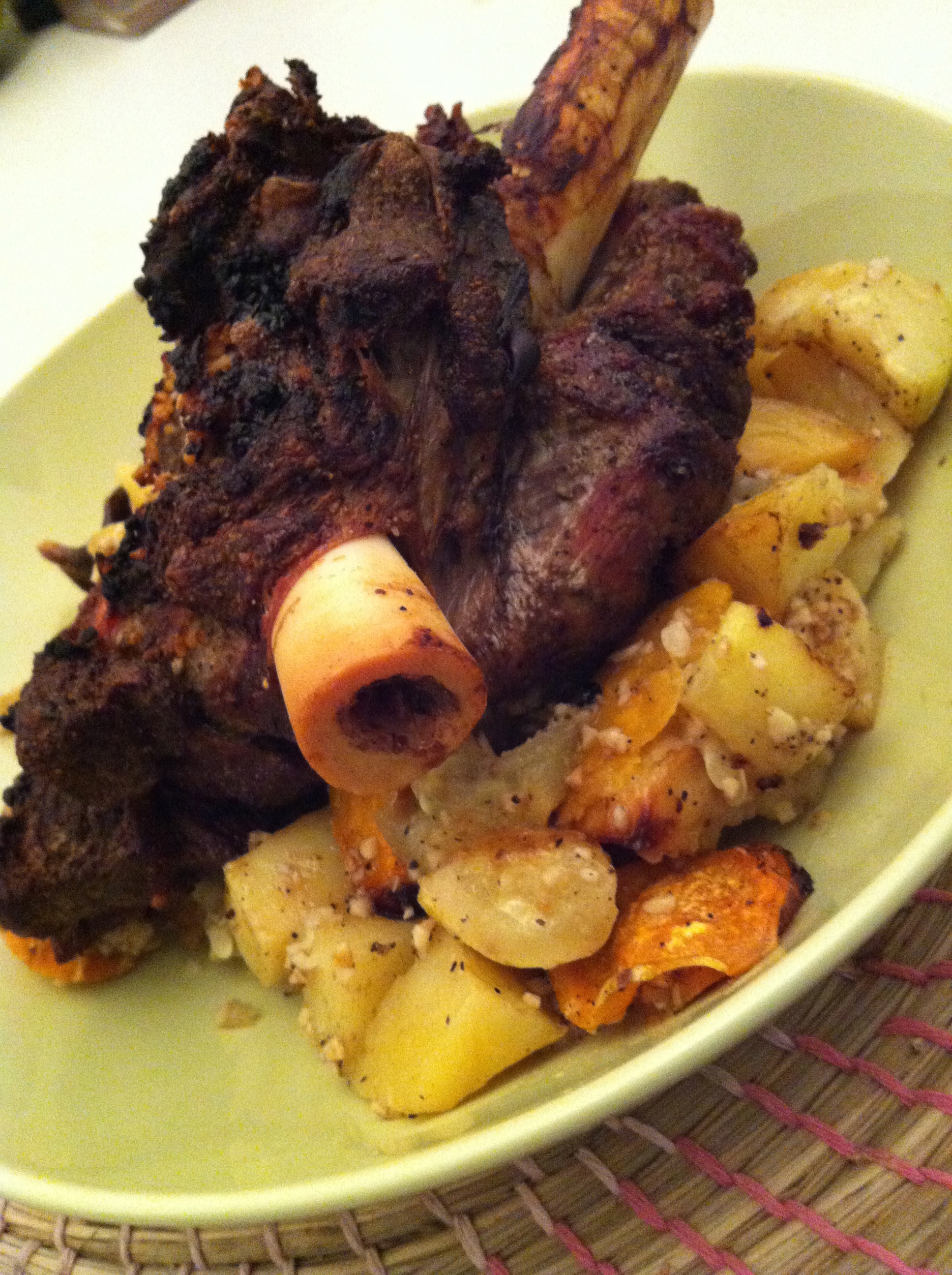 孜然蒜香烤羊腿