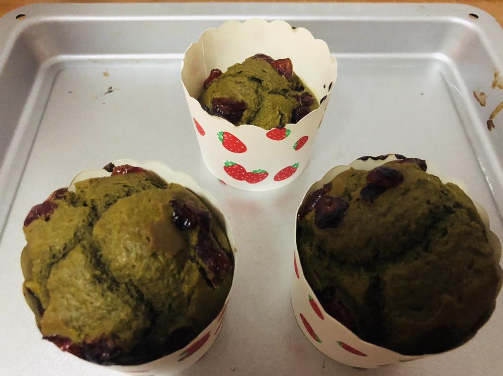 抹香巧克力麦芬（抹茶+巧克力+香蕉+蔓越莓）