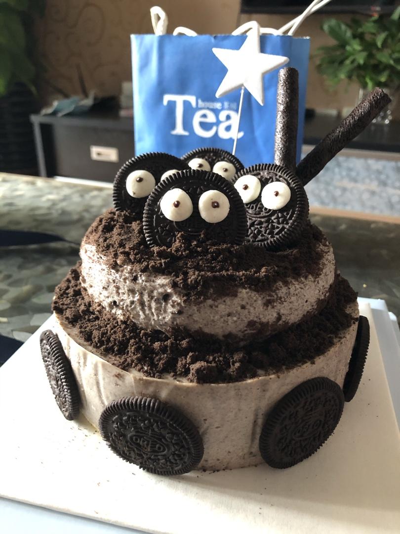 取个名字好难啊啊啊做的奥利奥慕斯蛋糕6寸