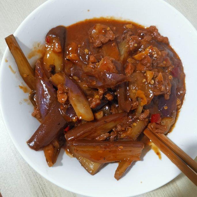 红烧肉沫茄子