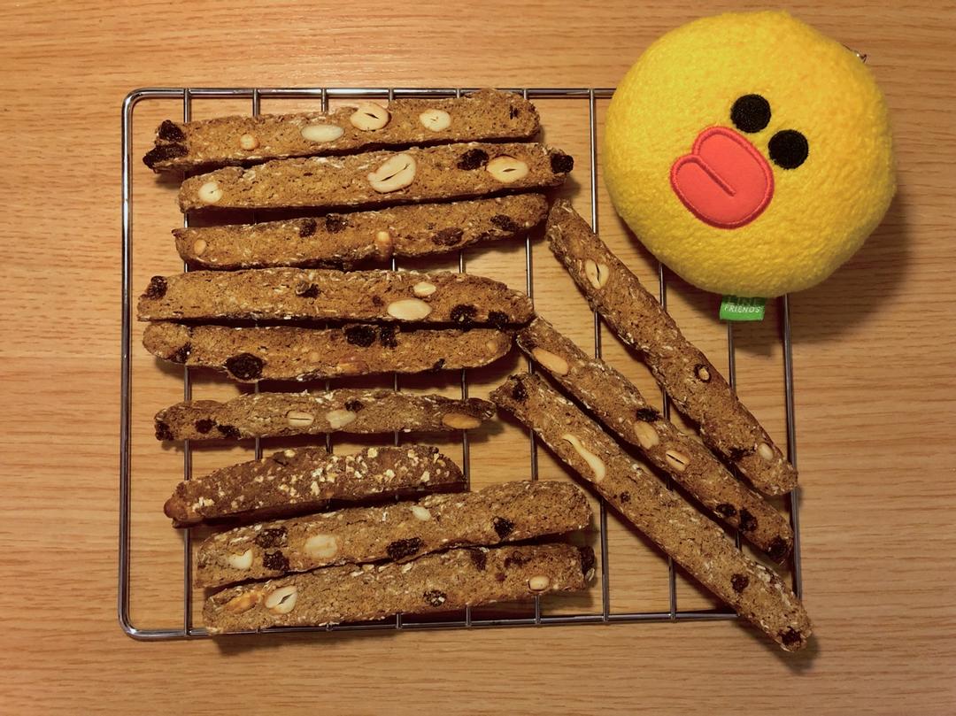 【健康零食】燕麦坚果意式脆饼